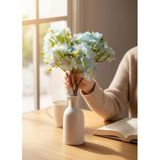 Yapay Çiçek Mavi Yasemin Çiçeği Demeti 4 Dallı Buket 40*20Cm Vitrin