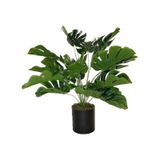 Yapay Çiçek Monstera Deve Tabanı Siyah Saksılı Salon Çiçeği 18 Ya