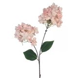 Yapay Çiçek Ortanca 90Cm 2Toplu Pembe Tek Dal Kumaş Çiçek Uzun Dal Vitrin