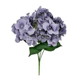 Yapay Çiçek Ortanca Çiçeği Demeti 43 Cm Açık Koyu Lila