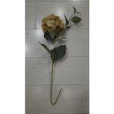 Yapay Çiçek Ortanca Hydrangea Spray Yapraklı, Bej, 31 İnç, 1 Adet, İç Mekan Dekorasyonu için