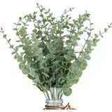 Yapay Çiçek Pastel Silikon Okaliptus 42Cm 5Dallı Demet Eucalyptus