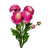 Yapay Çiçek Şakayık Çiçeği Fuşya Renk 2 Çiçek 1 Tomurcuk 50Cm Vitrin
