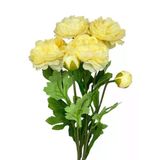 Yapay Çiçek Şakayık Çiçeği Krem Renk 2 Çiçek 1 Tomurcuk 50Cm Vitrin