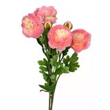 Yapay Çiçek Şakayık Çiçeği Pembe Açık Renk 2 Çiçek 1 Tomurcuk 50Cm Vitrin