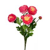Yapay Çiçek Şakayık Çiçeği Pembe Koyu Renk 2 Çiçek 1 Tomurcuk 50Cm Vitrin