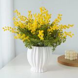 Yapay Çiçek Sarı Mimoza Demeti 5 Dallı 38Cm Mimosa Yapay Bitki Vitrin