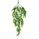 Yapay Çiçek Sarkan Fesleğen 5 Dal 60cm Yeşil Beyaz Yapay Sarmaşık