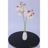Yapay Çiçek Sitesi 2 Dal Yapay Mini Orkide 45 cm Beyaz Pembe ycstekdal-140