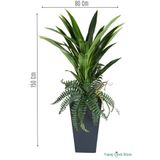 Yapay Çiçek Sitesi Ahşap Saksıda Yapay Dracaena Ağacı 150 cm ycsagac-159