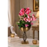 Yapay Çiçek Sitesi Metal Burgulu Vazoda Yapay Orkide Tanzimi 78 cm Açık Pembe ycstanzimler-250