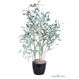Yapay Çiçek Sitesi Plastik Saksıda Yapay Bambulu Zeytin Ağacı 80 cm ycsagac-134