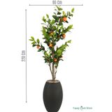 Yapay Çiçek Sitesi Siyah Fiber Saksıda Portakal Ağacı 220 cm ycsagac-105