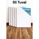Yapay Çiçek Sitesi Standart Tuval 25X35 3lü - Beyaz