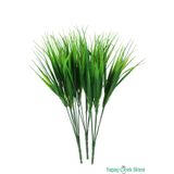 Yapay Çiçek Sitesi Yapay Dekoratif Yeşillik Çimen Saz Demeti 38 cm 3 Adet Yeşil çınar-030