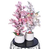 Yapay Çiçek Sitesi Yapay Japon Kiraz Çiçeği Bahar Dalı Ağacı 52 cm 2li Set ycsset-104
