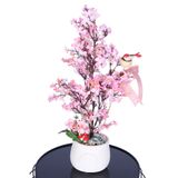 Yapay Çiçek Sitesi Yapay Japon Kiraz Çiçeği Bahar Dalı Ağacı 52 cm Pembe ycsagac-137