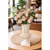 Yapay Çiçek Sitesi Yapay Mini Gül Dalı 55 cm Somon ycstekdal-119