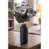 Yapay Çiçek Sitesi Yapay Pastel Şakayık Gül Demeti 31cm Lila-Gri AE390607