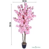Yapay Çiçek Sitesi Yapay Premium Bahar Dalı Ağacı 200 Cm Pembe ycsagac-121