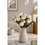 Yapay Çiçek Sitesi Yapay Şakayık Gül Demeti 31cm Krem AE390501