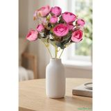 Yapay Çiçek Sitesi Yapay Şakayık Gül Demeti 31cm Pembe AE390503