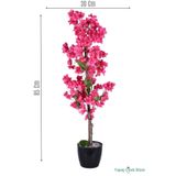 Yapay Çiçek Sitesi Yapay Sakura Bahar Dalı Ağacı 85 Cm Koyu Pembe ycsagac-136