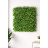 Yapay Çiçek Sitesi Yapay Yoğun Yapraklı Bitki Paneli 65x65 cm Fujer duvar-emc-7193