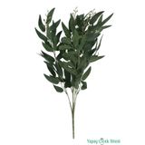 Yapay Çiçek Sitesi Yapay Zeytin Dalı 50 Cm Mat Yeşil