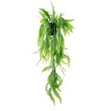 Yapay Çiçek Siyah Saksıda Sarkan Çiçek Boston Fern