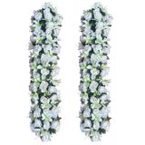 Yapay Çiçek Tak Organizasyon Çiçeği Nişan Masası Çiçek Süsleme 150*30 cm