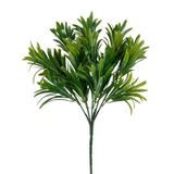 Yapay Çiçek Yeşil Renk Podocarpus Demeti 7dal 48 Çiçek Garnitür Aradal Dekoratif Yapay Bitki