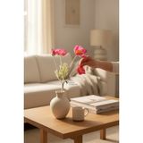 Yapay Çiçekçiniz 60 cm 4 Dallı Tüylü Dokulu Yapay Gelincik Çiçeği - Pembe