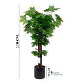 Yapay Çiçekçiniz Çim Detaylı Saksıda 110 Cm Yapay Çınar Ağacı