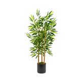 YAPAY ÇİÇEKÇİNİZ Gri Saksıda Bambu Ağacı 100 Cm