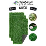 Yapay Çim 20X30 Cm 3 Adet A4 Boyutunda Dekoratif Maket Çim Yapay Çim Halı Teraryum Suni Çim