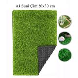 Yapay Çim A4 Boyutunda (20X30 Cm) Maket Çim Dekorati Yapay Çim Halı Teraryum Suni Çim - 1 Adet