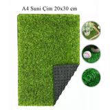 Yapay Çim A4 Boyutunda (20X30 Cm) Maket Çim Dekorati Yapay Çim Halı Teraryum Suni Çim - 1 Adet
