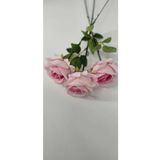 Yapay Kadife Gül 10 Adet Açık Pembe 50 Cm Vazodekor Gelin Çiçeği Ev Süsü