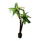 Yapay Kılıç Yucca Yuka Ağacı 1.65 Mt Boy Büyük Yeşil Yaprak Çift Gövde Kalın Doku difenbahya 13