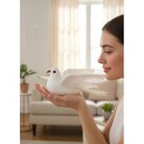 Yapay Kuş Beyaz Güvercin Dekoratif Beyaz Kumru Güvercin 18Cm Vitrin