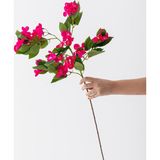Yapay Lux Menekşe Dalı Fuşya 80 Cm 5 Yaprak