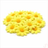 Yapay Papatya Çiçek Kafası 4 cm x 20 Adet - Sarı