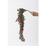 Yapay Sarmaşık Uv Korumalı Küpe Yeşil Pembe 80 Cm 5 Dal