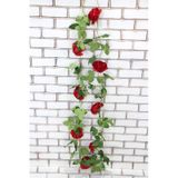Yapay Sarmaşık Yapay Çiçek Güllü 200 Cm Kırmızı