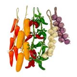 Yapay Sebze Salkımı 6lı Set Süs Sahte Yapay Meyve Sebze Karışık Paket