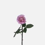 Yapay Tek Dal Çift Goncalı Gül Pembe