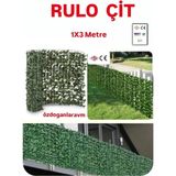 Yapay Yaprak Rulosu, Gizlilik Çiti Plastik Yapraklar Ekranlar Duvar Peyzaj Çitleri Korumalı Bahçe Çit Kafesi 1x3 Metre - 1 x 3 m
