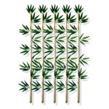 Yapay Yapraklı Dekoratif Bambu Çubuğu 120 Cm 5 Adet Islak Doku