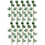 Yapay Yapraklı Dekoratif Bambu Çubuğu 90 Cm 10 Adet Islak Doku